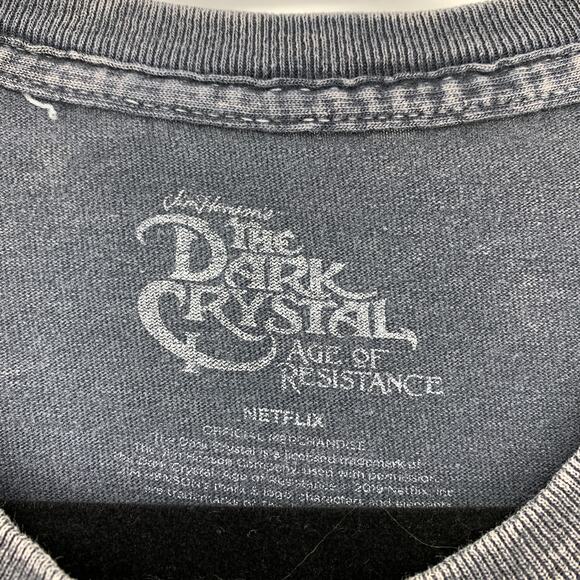 The Dark Crystal Age of Resistance Mens Graphic Tee L Charcoal Acid Wash - Picture 6 of 7